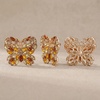 image:imageSparkling Butterfly Rhinestone BroochVintage Gold Plated Crystal Lapel PinElegant Butterfly Pin for ScarfCoatWedding PartyFashion Accessories Jewelry for WomenYellow