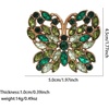 image:imageSparkling Butterfly Rhinestone BroochVintage Gold Plated Crystal Lapel PinElegant Butterfly Pin for ScarfCoatWedding PartyFashion Accessories Jewelry for WomenGreen