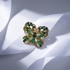 image:imageSparkling Butterfly Rhinestone BroochVintage Gold Plated Crystal Lapel PinElegant Butterfly Pin for ScarfCoatWedding PartyFashion Accessories Jewelry for WomenGreen