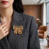 image:imageSparkling Butterfly Rhinestone BroochVintage Gold Plated Crystal Lapel PinElegant Butterfly Pin for ScarfCoatWedding PartyFashion Accessories Jewelry for WomenYellow