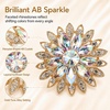 image:imageWanheart Sunflower Brooch Pin for Women Large Rhinestone Flower JewelryColorful AB