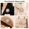 image:imageWanheart Sunflower Brooch Pin for Women Large Rhinestone Flower JewelryColorful AB