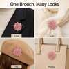 image:imageWanheart Sunflower Brooch Pin for Women Large Rhinestone Flower JewelryPink