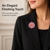 image:imageWanheart Sunflower Brooch Pin for Women Large Rhinestone Flower JewelryPink