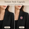 image:imageWanheart Sunflower Brooch Pin for Women Large Rhinestone Flower JewelryPurple