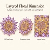 image:imageWanheart Sunflower Brooch Pin for Women Large Rhinestone Flower JewelryPurple