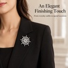 image:imageWanheart Sunflower Brooch Pin for Women Large Rhinestone Flower JewelrySliver