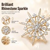 image:imageWanheart Sunflower Brooch Pin for Women Large Rhinestone Flower JewelrySliver
