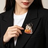 image:imagecoadipress Halloween Witch Cat Brooch Pin PumpkinMulticolor