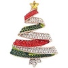 image:imageChristmas Brooch Pins Crystal Christmas Tree Snowflake Jingle Bell Reindeer Enamel Brooches Holiday Party Gift for Women11