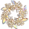 Iridescent Clear AB Gold-Tone
