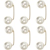 image:imageHealifty 6 Pcs Faux Pearl Brooch Pins Safety Clothing Fasteners for Women