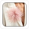 image:imageLarge Feather Flower Brooch Pin for Women Men Elegant Floral Lapel Pin Corsage Hairpin for Shawl Dress Suit Ceremony Clothes Accessories for Dance Banquet Prom Wedding Party 150mmPink