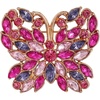 image:imageSparkling Butterfly Rhinestone BroochVintage Gold Plated Crystal Lapel PinElegant Butterfly Pin for ScarfCoatWedding PartyFashion Accessories Jewelry for WomenRed