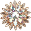 image:imageWanheart Sunflower Brooch Pin for Women Large Rhinestone Flower JewelryColorful AB