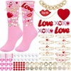 image:imageywevyezc 55Pcs Breast Cancer Socks Junk Sock Charms Kit Pink out Day PinsPink