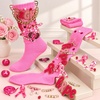 image:imageywevyezc 55Pcs Breast Cancer Socks Junk Sock Charms Kit Pink out Day PinsRosePink