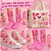 image:imageywevyezc 55Pcs Breast Cancer Socks Junk Sock Charms Kit Pink out Day PinsRosePink