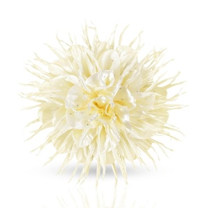 image:image709 Dainty Satin Large Flower Brooches for Women  Elegant Floral Brooch Pins for Women  Delicate Hair Clips amp Fabric Flower Pins for Clothes  Flowers for Dresses amp Wedding Hair AccessoriesPinkBeige