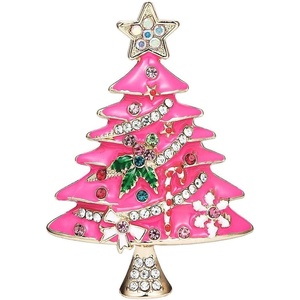 image:imageChristmas Brooch Pins Crystal Christmas Tree Snowflake Jingle Bell Reindeer Enamel Brooches Holiday Party Gift for WomenChristmas