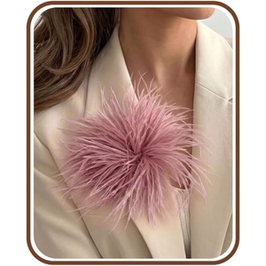 image:imageIRONBOX Feather Brooches and Pins for Women  Large Flower Brooch CorsagePink