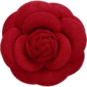 image:imagePATIKIL Camellia Flower Brooches Vintage Fabric Flower Brooches Handmade Floral Pins for Women Hat Dress Shirt Tie CorsageRed