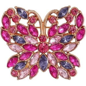 image:imageSparkling Butterfly Rhinestone BroochVintage Gold Plated Crystal Lapel PinElegant Butterfly Pin for ScarfCoatWedding PartyFashion Accessories Jewelry for WomenRed