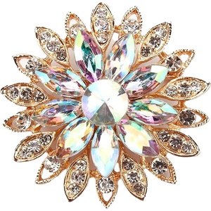 image:imageWanheart Sunflower Brooch Pin for Women Large Rhinestone Flower JewelryColorful AB