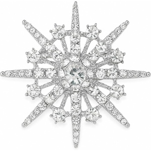 image:imageWanheart Sunflower Brooch Pin for Women Large Rhinestone Flower JewelrySliver