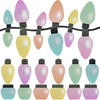 image:imageOutus 40 Pcs Reflective Christmas Light Bulb Car Magnets 28 x 14 inPastel Color