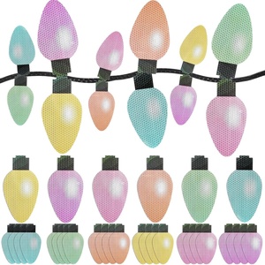 image:imageOutus 40 Pcs Reflective Christmas Light Bulb Car Magnets 28 x 14 inPastel Color
