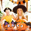 image:imageOutus 124 Pieces Halloween Foam Stickers Eva Halloween Pumpkin Decorating Craft DIY Pumpkin Shape Stickers Kit for Halloween Party Supplies Party Favors