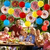 image:imageOutus 21 Pcs Carnival Party Decorations Circus Hanging Paper Lanterns FansMulticolor