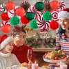 image:imageOutus 21 Pcs Carnival Party Decorations Circus Hanging Paper Lanterns FansRed and Green