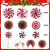 image:imageOutus 21 Pcs Carnival Party Decorations Circus Hanging Paper Lanterns FansRed and Green