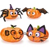 image:imageOutus 124 Pieces Halloween Foam Stickers Eva Halloween Pumpkin Decorating Craft DIY Pumpkin Shape Stickers Kit for Halloween Party Supplies Party Favors