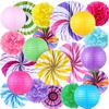 image:imageOutus 21 Pcs Carnival Party Decorations Circus Hanging Paper Lanterns FansFresh