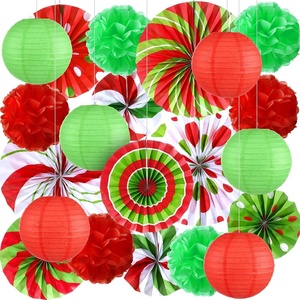 image:imageOutus 21 Pcs Carnival Party Decorations Circus Hanging Paper Lanterns FansSweet