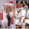 image:imageOutus 100 Pcs Christmas Wine Bottle Gift Bags with Handle White and GoldRed and Gold