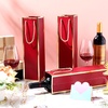 image:imageOutus 100 Pcs Christmas Wine Bottle Gift Bags with Handle White and GoldRed and Gold