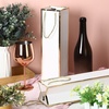image:imageOutus 100 Pcs Christmas Wine Bottle Gift Bags with Handle White and GoldWhite and Gold