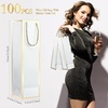 image:imageOutus 100 Pcs Christmas Wine Bottle Gift Bags with Handle White and GoldWhite and Gold