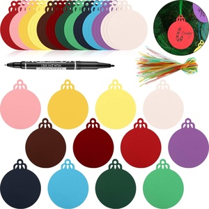 image:image120 Pcs Christmas Gift Tags Round Hanging Paper Ornaments 12 ColorBright Color