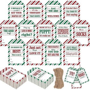 image:imageOutus 100 Pcs Christmas Gift Tag with String Funny Xmas Gift Tag from Santa