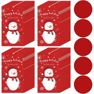 image:imageOutus 100 Pcs Personalized Blank ScratchOff CardsSnowman