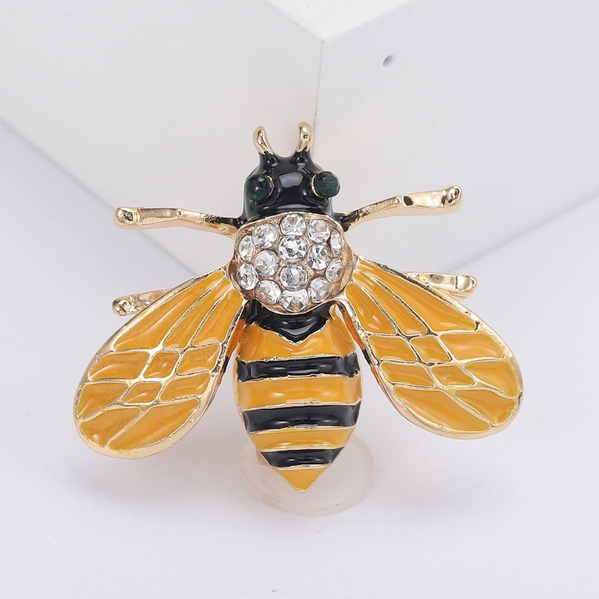 image:imageRhinestone Crystal Bee Pin Brooch Statement Imitation Pearls Bee Brooch Shiny Rhinestone Beaded Insect Pin Jewelry Vintage Clothes DecorationYellow