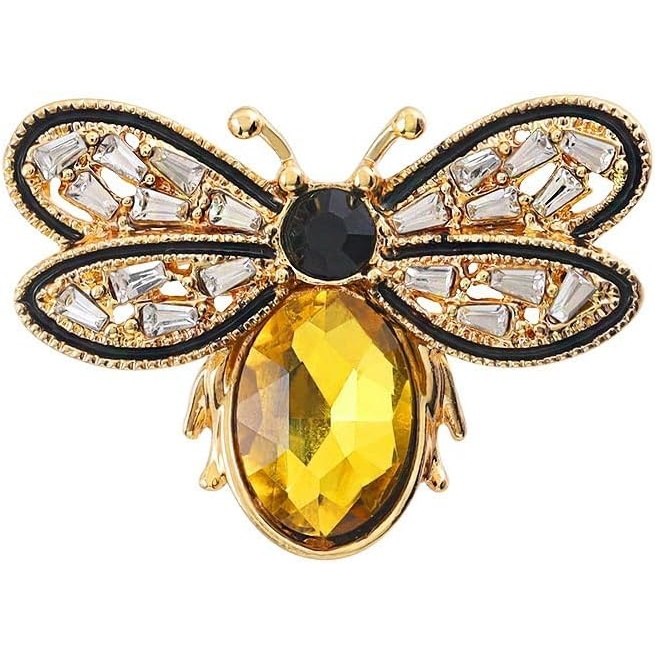 image:imageRhinestone Crystal Bee Pin Brooch Statement Imitation Pearls Bee Brooch Shiny Rhinestone Beaded Insect Pin Jewelry Vintage Clothes DecorationA1