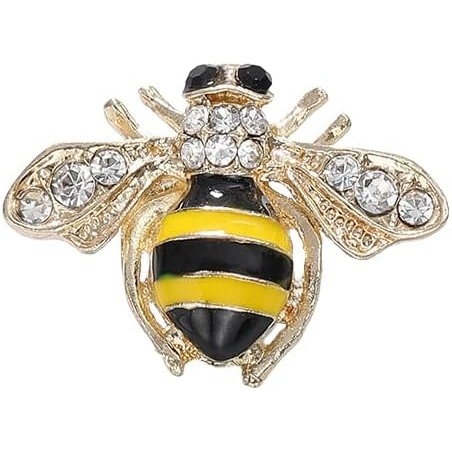 image:imageRhinestone Crystal Bee Pin Brooch Statement Imitation Pearls Bee Brooch Shiny Rhinestone Beaded Insect Pin Jewelry Vintage Clothes DecorationF1