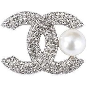 image:imageWomen rhinestone faux pearl brooch elegant crystal lapel pin alloy decorative brooch for coat blazer dressSilver