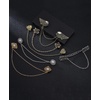 image:image6 Pcs Antique Sweater Shawl Clip Chain Renaissance Style Rose Bowknot Brooch Flowers Wings Heart Cardigan Pin Gold sliver For Woman MenA6PcsHeart